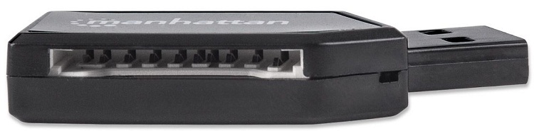 MINI LECTOR Y GRABADOR DE TARJETAS SD/MICRO SD, USB 2.0 MANHATTAN ICI101677 - Imagen 2