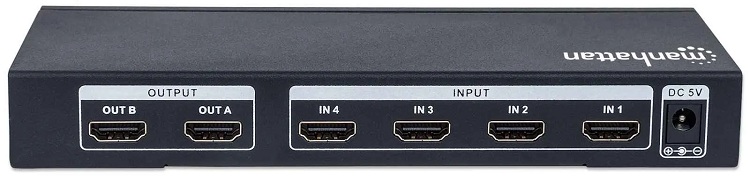 SPLITTER MATRIX SWITCH MANHATTAN HDMI, 4 ORIGENES A 2 SALIDAS, RESOLUCION 4K 30HZ, ICI207409 - Imagen 3