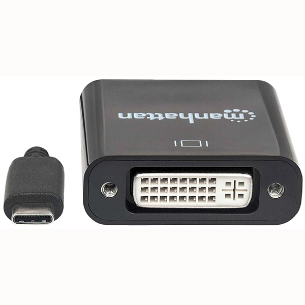 ADAPTADOR DE USB- C A DVI MANHATTAN, USB3.1, 4K, COLOR NEGRO ICI152051