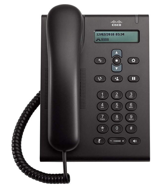 Telefono IP Cisco 3905 con un boton para linea. Pantalla monocromatica. SIP, RTCP - 2 Puertos Ethernet 10/100. No incluye fuente de poder (CUBE)O CP-3905=