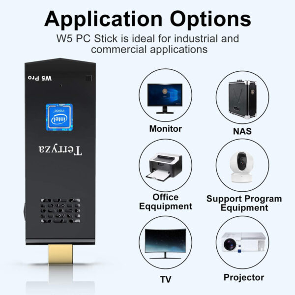 MINI PC STICK ULTRACOMPACTO PROCESADOR INTEL ATOM X5-Z8350 RAM 8GB ROM 128GB CON PUERTO HDMI RANURA MICRO SD DE EXPANSION, TERRYZA X002S3325D - Imagen 2