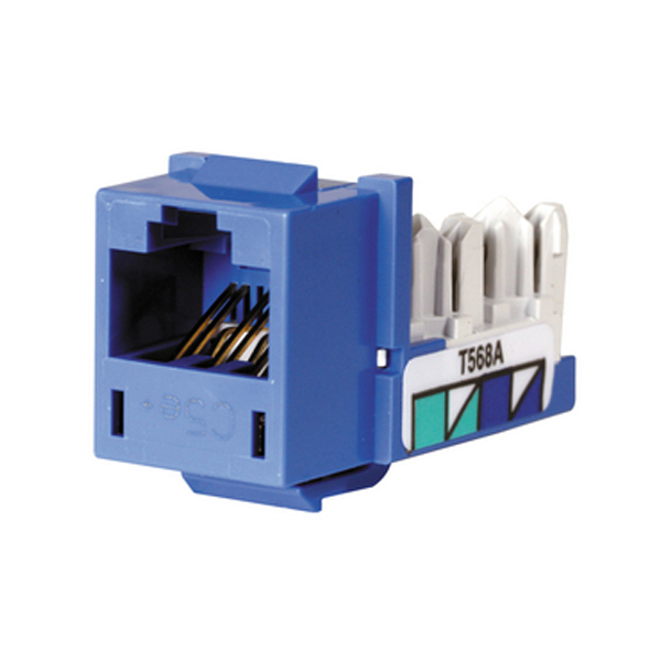 KEYSTONE JACK CAT. 5E GIGABIT DE PONCHAR COLOR AZUL, HUBBELL HXJSC5EB PVL Tienda Virtual