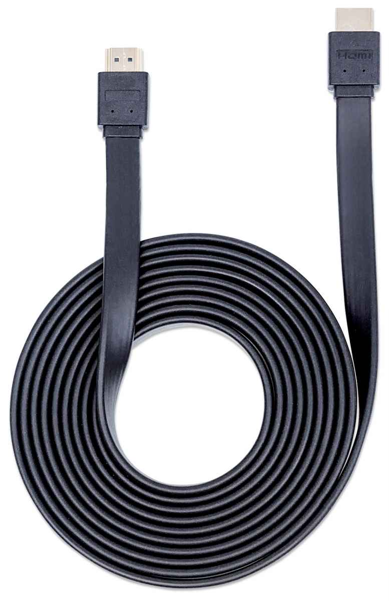 CABLE HDMI MANHATTAN PLANO MACHO A MACHO, SOPORTA RESOLUCION HASTA 4K, 5 MTS. BLINDADO HEC, COLOR NEGRO - ICI391504 - Imagen 3